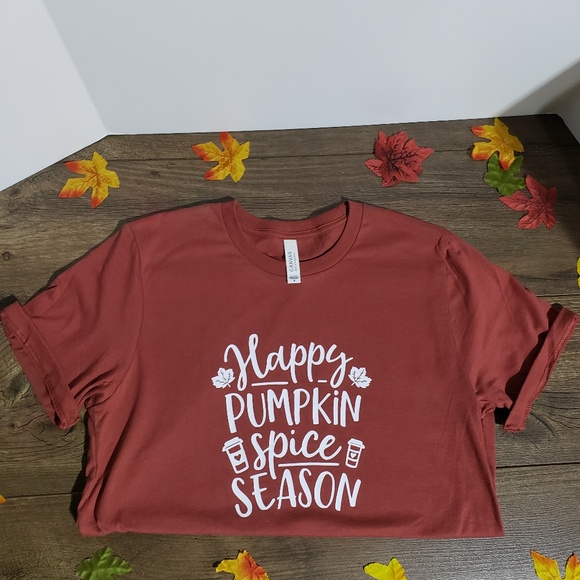 handmade happy pumpkin spice season women's t-shirt - Picture 3 of 4